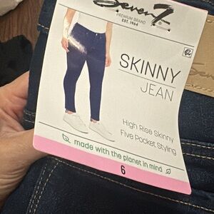 Seven7 Dark Blue Skinny Jeans